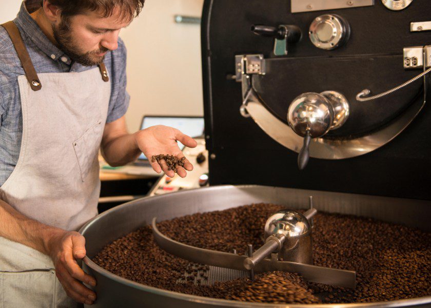 How does weather affect coffee roasting